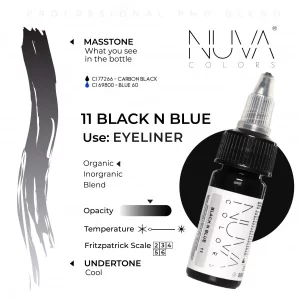Nuva Colors – 11 Black N Blue – 15ML (REACH 2023) - immagine 2