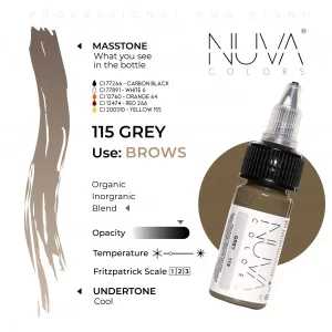 Nuva Colors – 115 Grey – 15ML (REACH 2023) - immagine 2