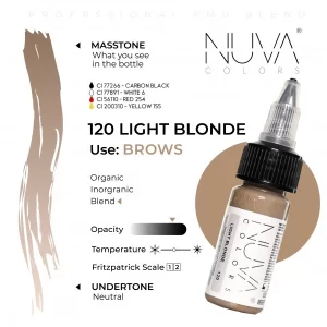 Nuva Colors – 120 Light Blonde – 15ML (REACH 2023) - immagine 2