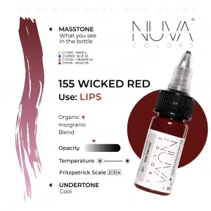 Nuva Colors – 155 Wicked Red – 15ML (REACH 2023) - immagine 2