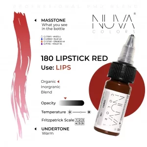 Nuva Colors – 180 Lipstick Red – 15ML (REACH 2023) - immagine 2