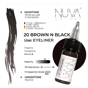 Nuva Colors – 20 Brown N Black – 15ML (REACH 2023) - immagine 2