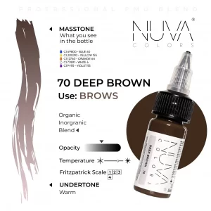 Nuva Colors – 70 Deep Brown – 15ML (REACH 2023) - immagine 2