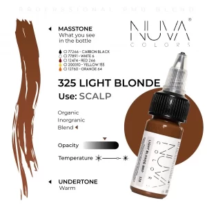 Nuva Colors – 325 Light Blonde – 15ML (REACH 2023) - immagine 2