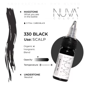 Nuva Colors – 330 Black – 15ML (REACH 2023) - immagine 2