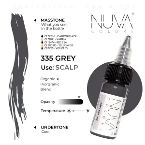 Nuva Colors – 335 Grey SMP – 15ML (REACH 2023) - immagine 2