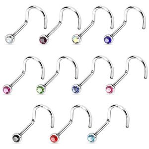 Piercing Naso Con Brillantino Colorato Sterile